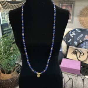 Natural Lapis Long necklace NWOT